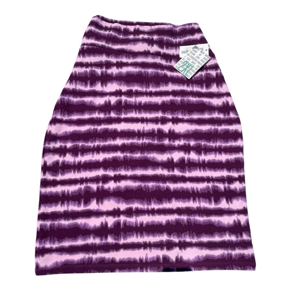 3/$25 LuLaRoe Purple & White Cassie Pencil Skirt
